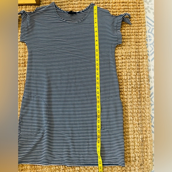Gap M Blue White Striped Short Sleeve Dress Coverup Beach - Picture 9 of 9